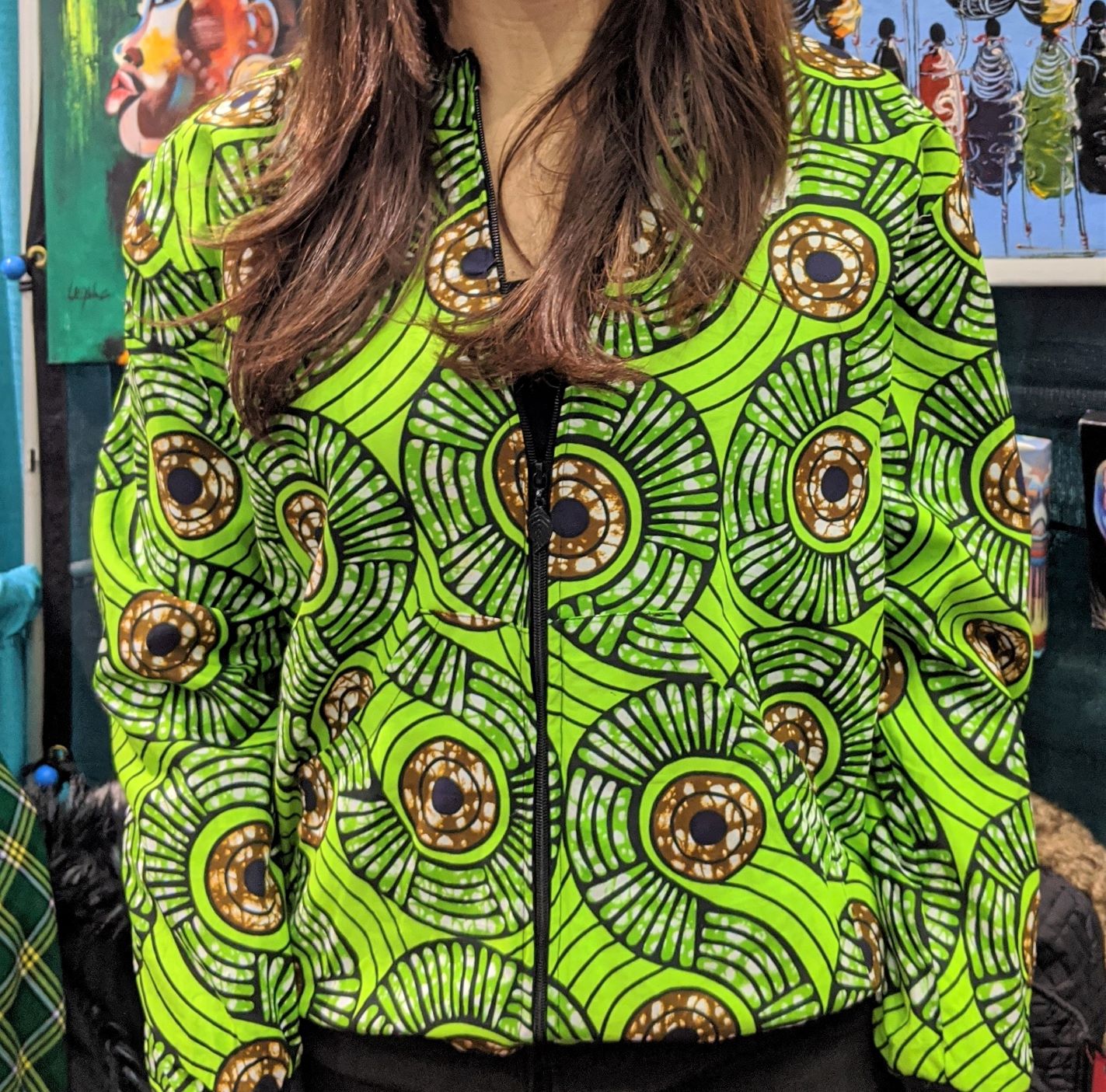 kitenge bomber jacket