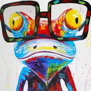 Frog with Glasses Art