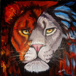 Lion Face Painting