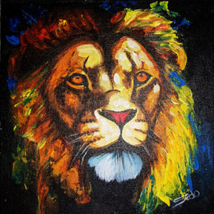 Male Lion Painting